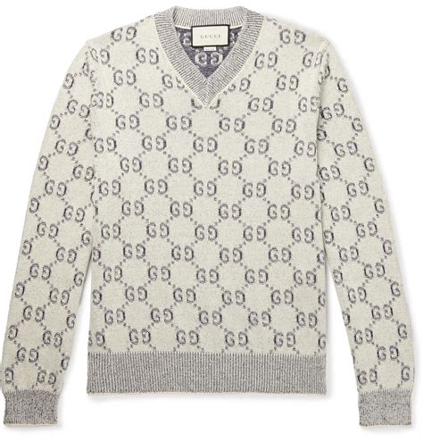 gucci grey logo sweater|Gucci sweater on blackish.